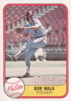 #14 Bob Walk - Philadelphia Phillies - 1981 Fleer Baseball