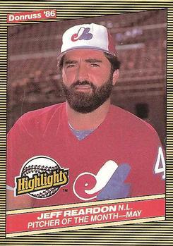 #14 Jeff Reardon - Montreal Expos - 1986 Donruss Highlights Baseball