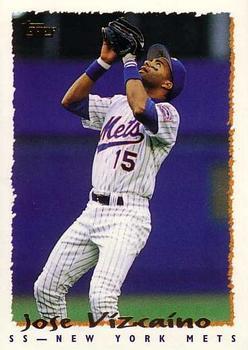 #14 Jose Vizcaino - New York Mets - 1995 Topps Baseball