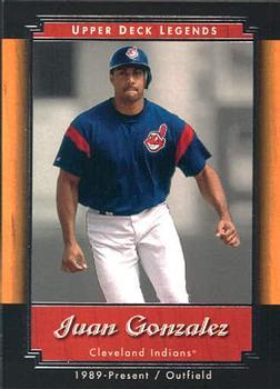 #14 Juan Gonzalez - Cleveland Indians - 2001 Upper Deck Legends Baseball