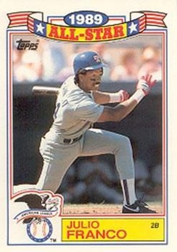 #14 Julio Franco - Texas Rangers - 1990 Topps Baseball - Glossy All-Stars