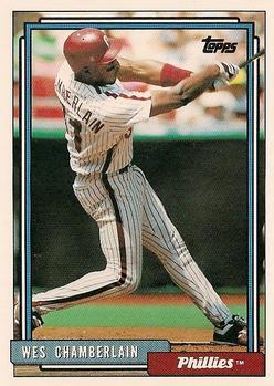 #14 Wes Chamberlain - Philadelphia Phillies - 1992 Topps Baseball