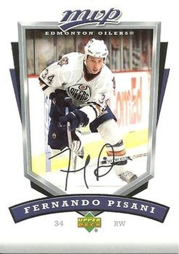 #114 Fernando Pisani - Edmonton Oilers - 2006-07 Upper Deck MVP Hockey