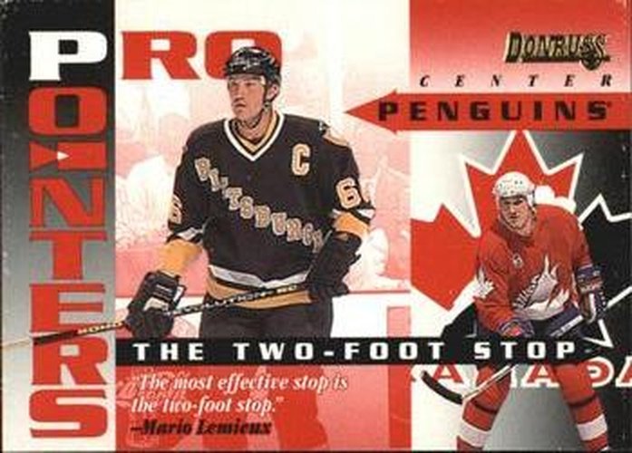 #14 Mario Lemieux - Pittsburgh Penguins / Canada - 1995-96 Donruss Hockey - Pro Pointers