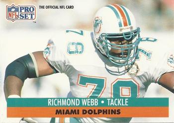 #214 Richmond Webb - Miami Dolphins - 1991 Pro Set Football