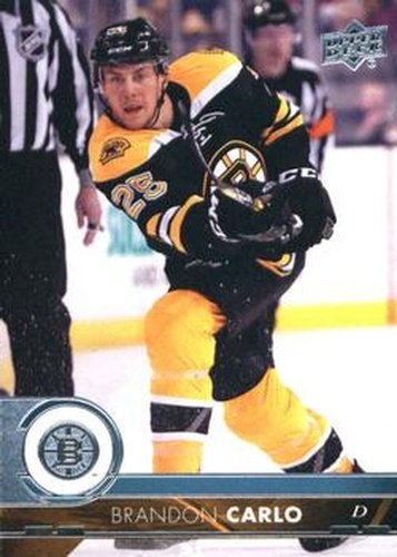 #14 Brandon Carlo - Boston Bruins - 2017-18 Upper Deck Hockey