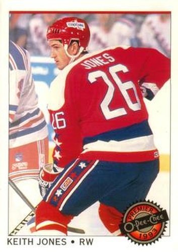 #14 Keith Jones - Washington Capitals - 1992-93 O-Pee-Chee Premier Hockey