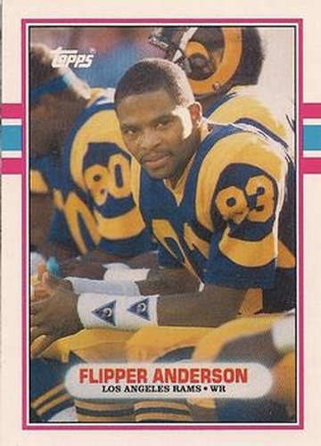 #14T Flipper Anderson - Los Angeles Rams - 1989 Topps Traded Football
