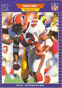 #14 Gerald Riggs - Atlanta Falcons - 1989 Pro Set Football