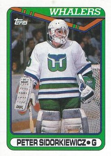 #14 Peter Sidorkiewicz - Hartford Whalers - 1990-91 Topps Hockey
