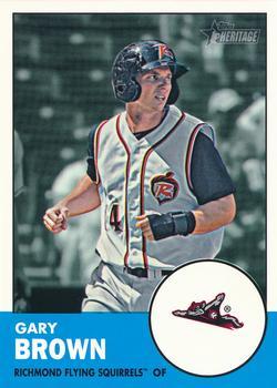 #14a Gary Brown - Richmond Flying Squirrels - 2012 Topps Heritage Minor League Baseball