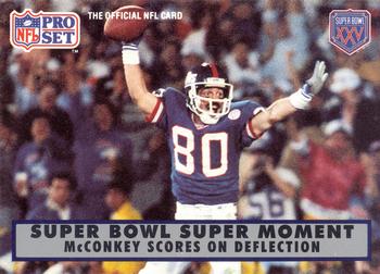 #150 Phil McConkey - New York Giants - 1990-91 Pro Set Super Bowl XXV Silver Anniversary Football