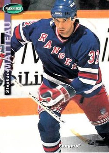 #150 Stephane Matteau - New York Rangers - 1994-95 Parkhurst Hockey