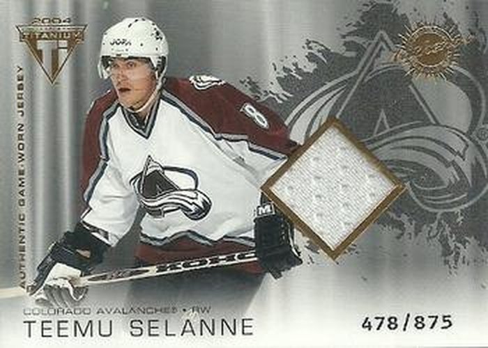 #150 Teemu Selanne - Colorado Avalanche - 2003-04 Pacific Private Stock Titanium Hockey