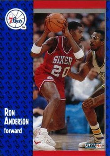 #150 Ron Anderson - Philadelphia 76ers - 1991-92 Fleer Basketball