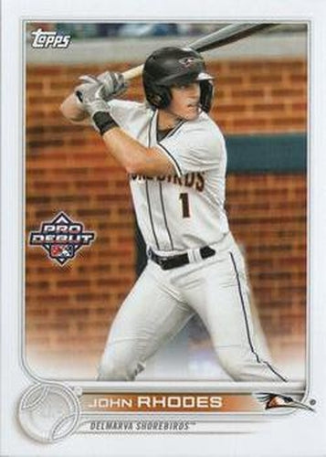 #PD-150 John Rhodes - Delmarva Shorebirds - 2022 Topps Pro Debut Baseball