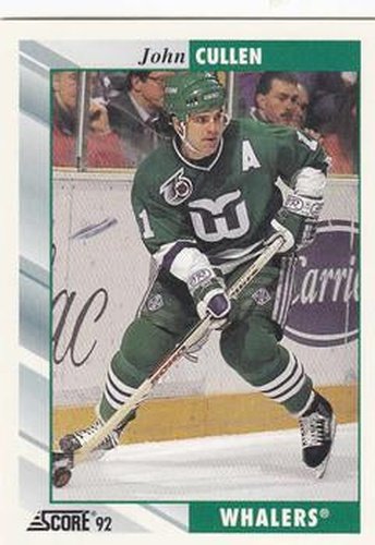 #150 John Cullen - Hartford Whalers - 1992-93 Score USA Hockey