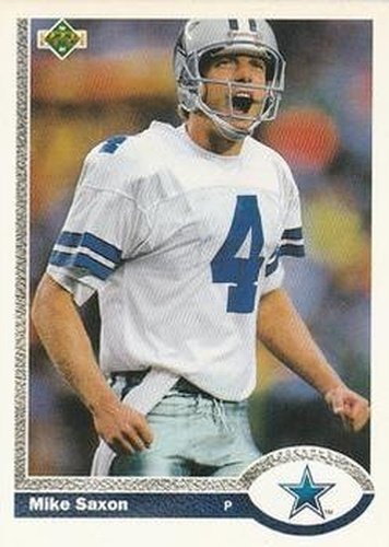 #150 Mike Saxon - Dallas Cowboys - 1991 Upper Deck Football