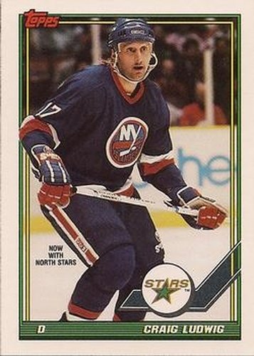 #150 Craig Ludwig - Minnesota North Stars - 1991-92 Topps Hockey