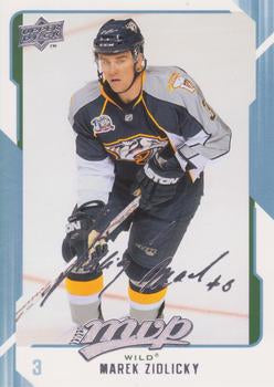 #150 Marek Zidlicky - Minnesota Wild - 2008-09 Upper Deck MVP Hockey
