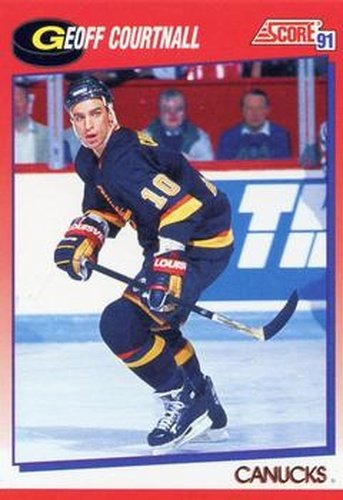 #150 Geoff Courtnall - Vancouver Canucks - 1991-92 Score Canadian Bilingual Hockey
