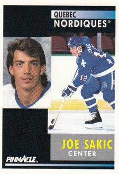 #150 Joe Sakic - Quebec Nordiques - 1991-92 Pinnacle Hockey