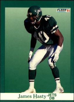 #150 James Hasty - New York Jets - 1991 Fleer Football
