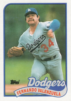#150 Fernando Valenzuela - Los Angeles Dodgers - 1989 Topps Baseball