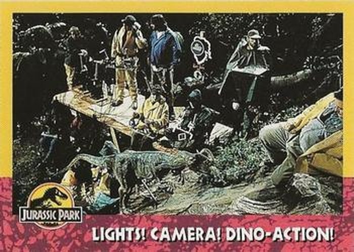 #150 Lights! Camera! Dino-Action! - 1993 Topps Jurassic Park