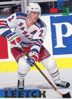 #150 Brian Leetch - New York Rangers - 1994-95 Stadium Club Hockey