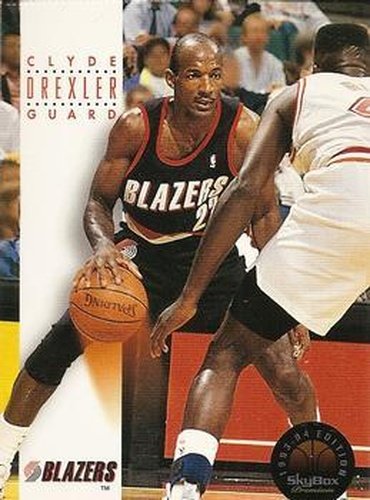 #150 Clyde Drexler - Portland Trail Blazers - 1993-94 SkyBox Premium Basketball