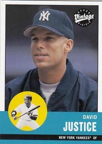 #150 David Justice - New York Yankees - 2001 Upper Deck Vintage Baseball