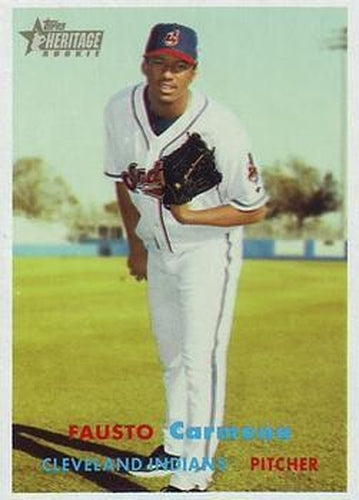 #150 Fausto Carmona - Cleveland Indians - 2006 Topps Heritage Baseball