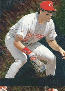 #150 Hal Morris - Cincinnati Reds - 1996 Metal Universe Baseball