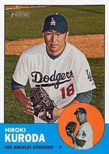 #150 Hiroki Kuroda - Los Angeles Dodgers - 2012 Topps Heritage Baseball