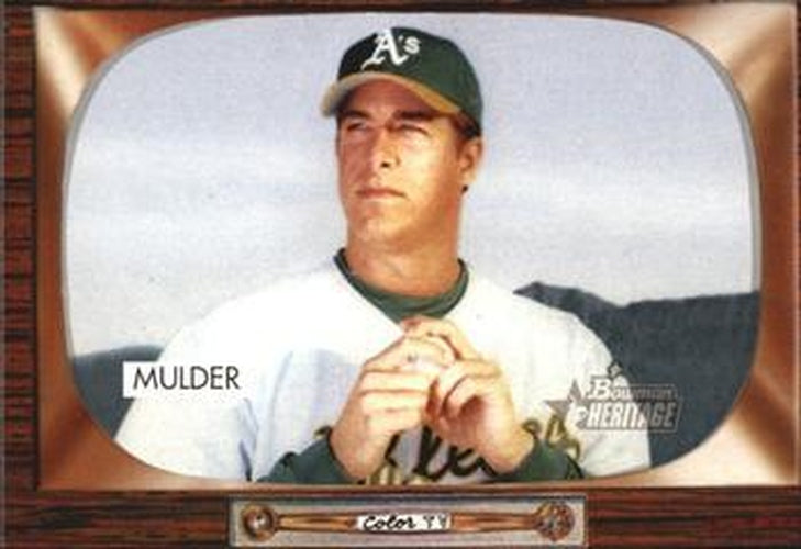 #150 Mark Mulder - Oakland Athletics - 2004 Bowman Heritage Baseball