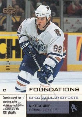 #150 Mike Comrie - Edmonton Oilers - 2002-03 Upper Deck Foundations Hockey
