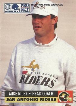 #150 Mike Riley - San Antonio Riders - 1991 Pro Set WLAF Football