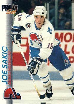 #150 Joe Sakic - Quebec Nordiques - 1992-93 Pro Set Hockey