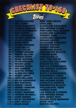 #150 Checklist: 76-150 - 1992-93 Topps Archives Basketball