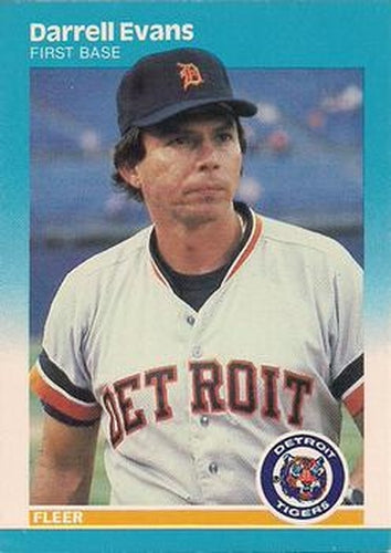 #150 Darrell Evans - Detroit Tigers - 1987 Fleer Baseball
