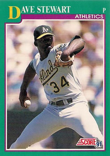 #150 Dave Stewart - Oakland Athletics - 1991 Score Baseball