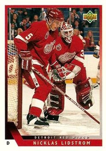 #150 Nicklas Lidstrom - Detroit Red Wings - 1993-94 Upper Deck Hockey