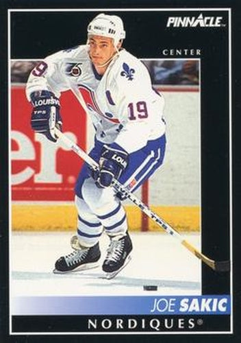 #150 Joe Sakic - Quebec Nordiques - 1992-93 Pinnacle Canadian Hockey