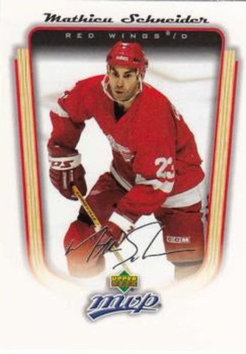 #150 Mathieu Schneider - Detroit Red Wings - 2005-06 Upper Deck MVP Hockey