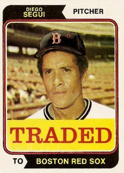 #151T Diego Segui - Boston Red Sox - 1974 Topps - Traded Baseball