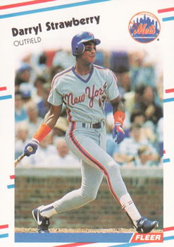 #151 Darryl Strawberry - New York Mets - 1988 Fleer Baseball