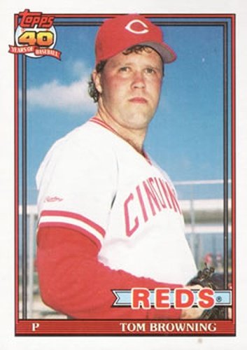 #151 Tom Browning - Cincinnati Reds - 1991 Topps Baseball