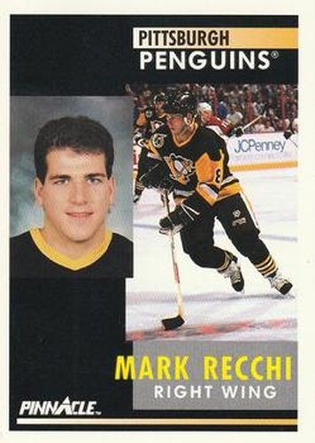 #151 Mark Recchi - Pittsburgh Penguins - 1991-92 Pinnacle Hockey