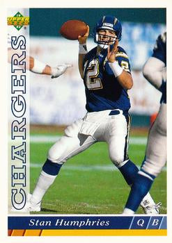 #151 Stan Humphries - San Diego Chargers - 1993 Upper Deck Football